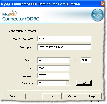 การเชื่อมต่อ Excel กับ MySQL 