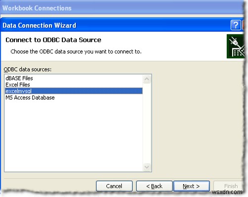 การเชื่อมต่อ Excel กับ MySQL 