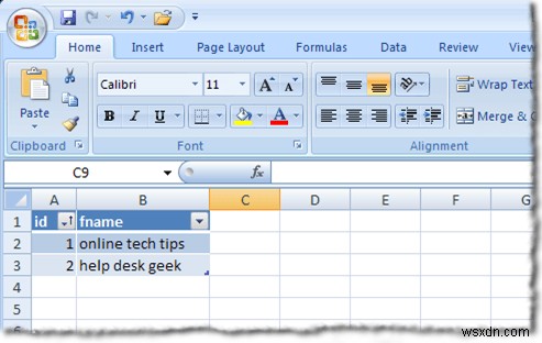 การเชื่อมต่อ Excel กับ MySQL 