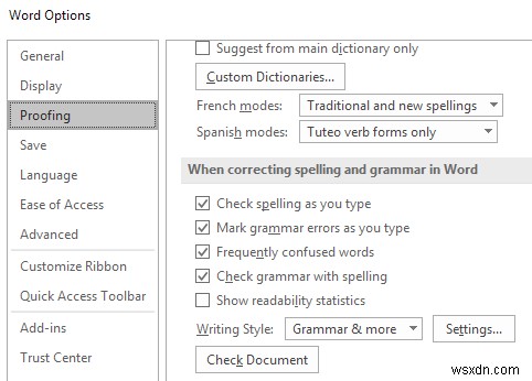 แก้ไขตัวตรวจสอบการสะกดของ Outlook ไม่ทำงาน 