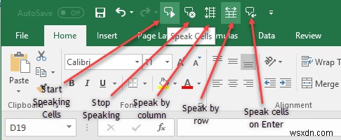 วิธีใช้ฟีเจอร์ Speak Cells ของ Excel 