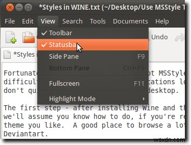 ใช้ MSStyles เพื่อใช้งานธีมไวน์ใน Linux