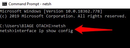 เปลี่ยนที่อยู่ IP และเซิร์ฟเวอร์ DNS โดยใช้ Command Prompt 