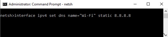 เปลี่ยนที่อยู่ IP และเซิร์ฟเวอร์ DNS โดยใช้ Command Prompt 