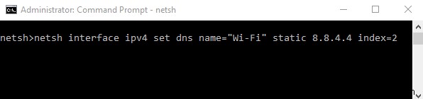 เปลี่ยนที่อยู่ IP และเซิร์ฟเวอร์ DNS โดยใช้ Command Prompt 