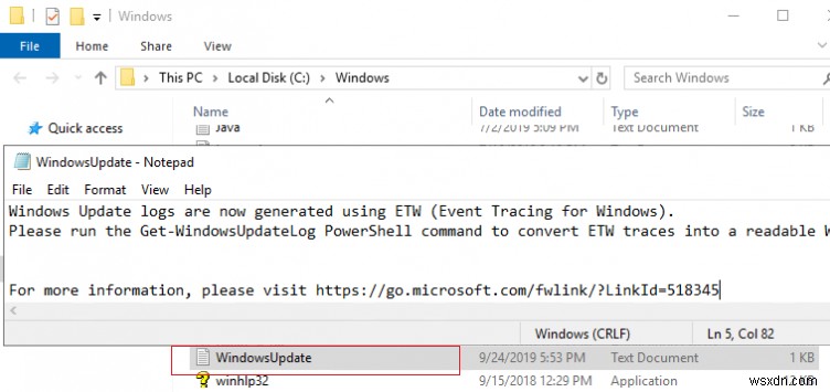 จะดูและแยกวิเคราะห์ WindowsUpdate.log บน Windows 10 / Windows Server 2016 ได้อย่างไร 