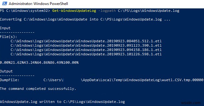 จะดูและแยกวิเคราะห์ WindowsUpdate.log บน Windows 10 / Windows Server 2016 ได้อย่างไร 