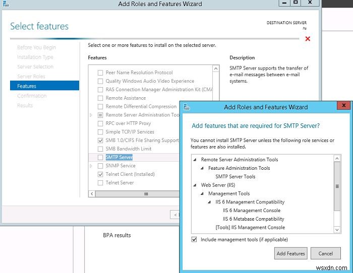 จะติดตั้งและกำหนดค่าเซิร์ฟเวอร์ SMTP บน Windows Server 2016/2012 R2 ได้อย่างไร 