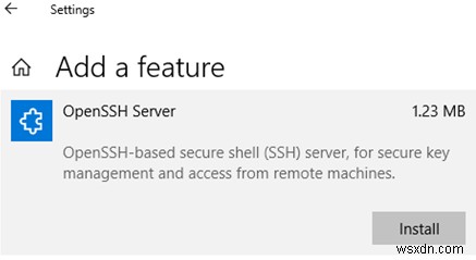 การเชื่อมต่อ Windows ผ่าน SSH โดยใช้เซิร์ฟเวอร์ OpenSSH ในตัว 