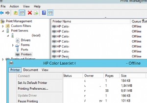 แก้ไข:เครื่องพิมพ์เครือข่ายออฟไลน์บน Windows 