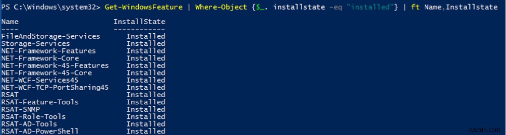 การจัดการบทบาทและคุณสมบัติของเซิร์ฟเวอร์ Windows ด้วย PowerShell 