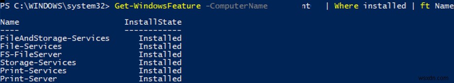 การจัดการบทบาทและคุณสมบัติของเซิร์ฟเวอร์ Windows ด้วย PowerShell 