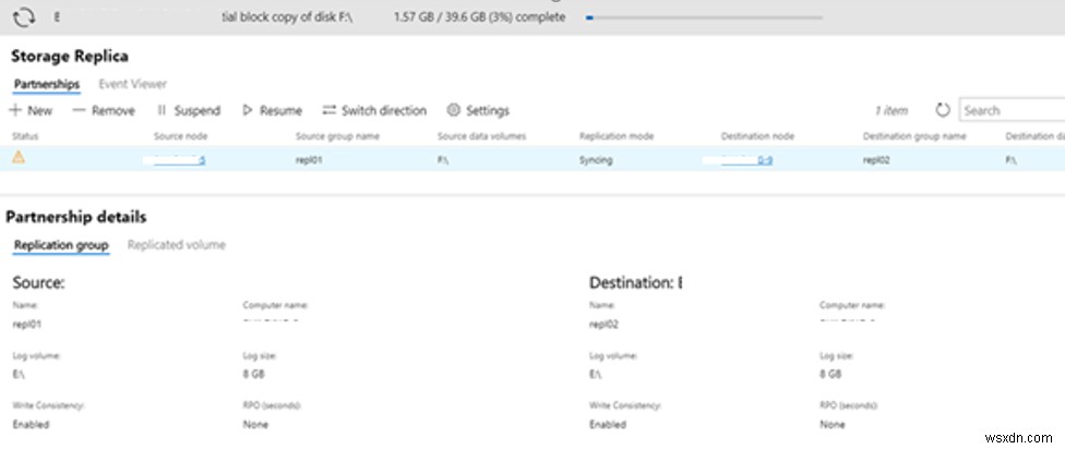 การกำหนดค่า Storage Replica บน Windows Server 2016 