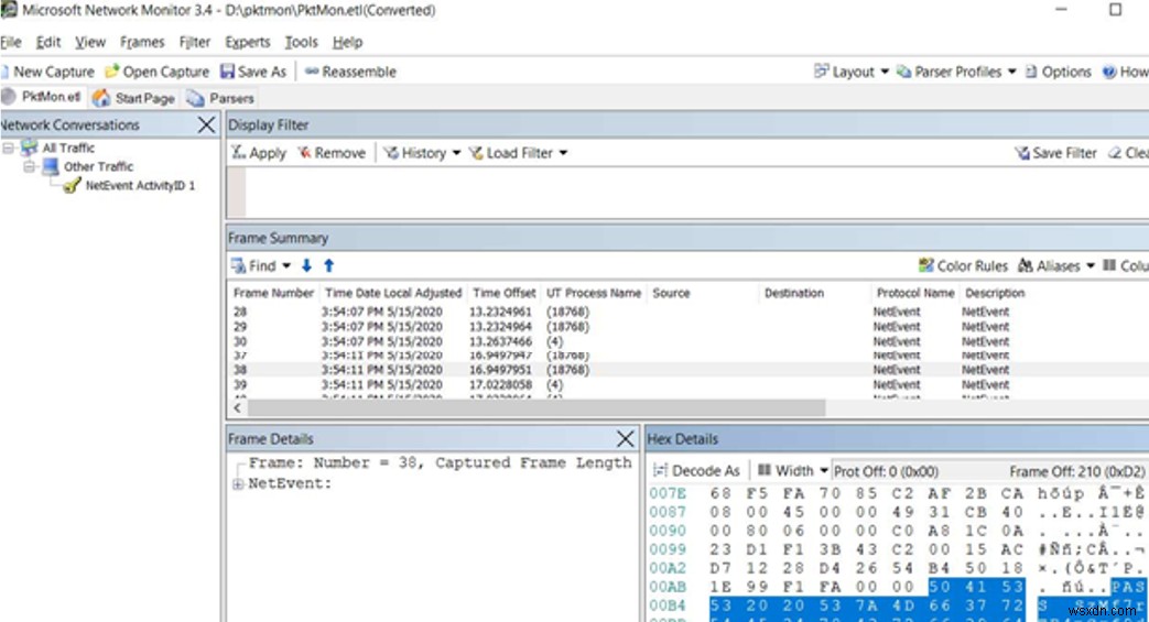 Packet Monitor (PktMon) – Packet Sniffer ในตัวใน Windows 10 