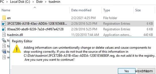 การใช้ TSADMIN.msc และ TSCONFIG.msc Snap-Ins บนโฮสต์ Windows Server 2016 RDS 
