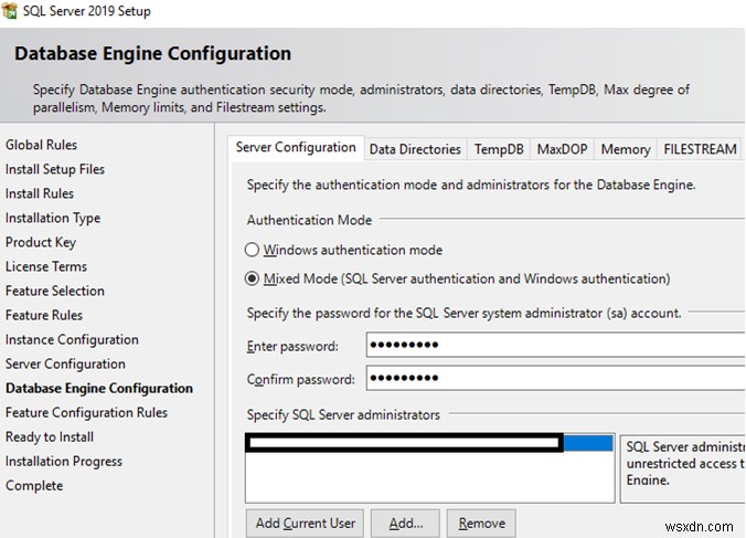 คู่มือการติดตั้ง MS SQL Server 2019:การตั้งค่าพื้นฐานและคำแนะนำ 