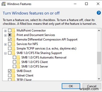 จะปิดการใช้งาน/เปิดใช้งาน SMB v 1.0 ใน Windows 10/Server 2016 ได้อย่างไร 