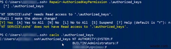 การกำหนดค่า SSH Key-Based Authentication บน Windows 10/ Server 2019 