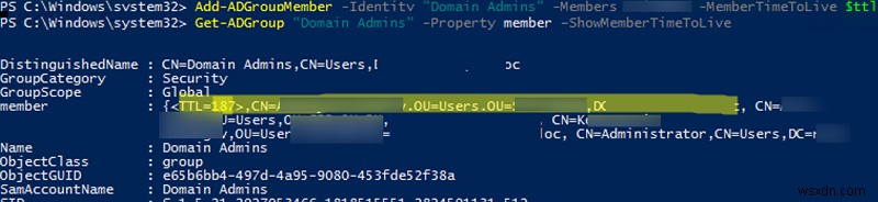 การเป็นสมาชิกกลุ่มตามเวลา (ชั่วคราว) ใน Active Directory 