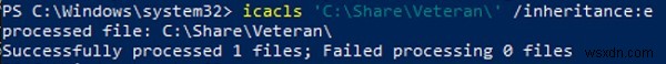 วิธีการตั้งค่า คัดลอก ส่งออก หรือกู้คืนสิทธิ์ NTFS โดยใช้ iCACLS 