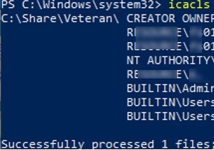 วิธีการตั้งค่า คัดลอก ส่งออก หรือกู้คืนสิทธิ์ NTFS โดยใช้ iCACLS 