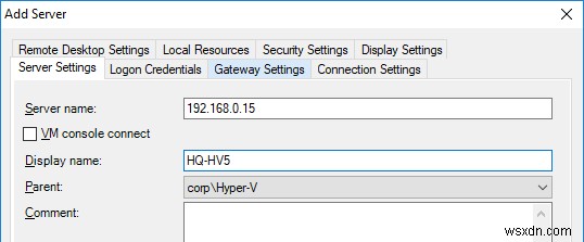 การใช้ RDCMan (ตัวจัดการการเชื่อมต่อเดสก์ท็อประยะไกล) บน Windows 