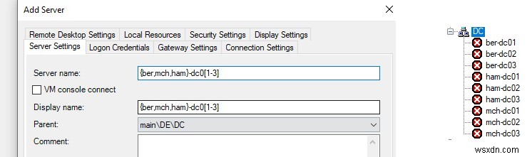 การใช้ RDCMan (ตัวจัดการการเชื่อมต่อเดสก์ท็อประยะไกล) บน Windows 