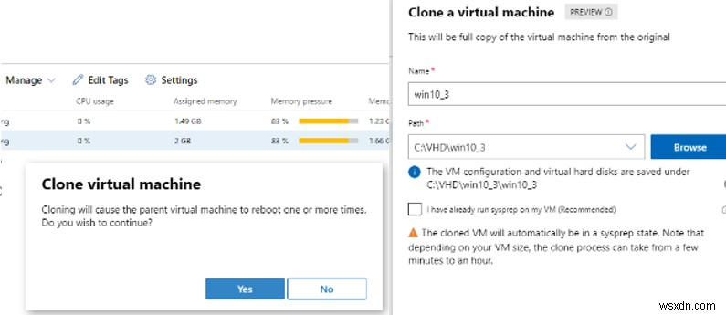 นำเข้า ส่งออก และโคลนเครื่องเสมือนใน Hyper-V 