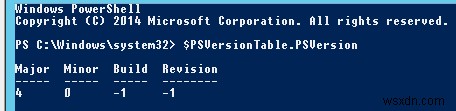 กำลังอัปเดตเวอร์ชัน PowerShell บน Windows 