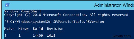 กำลังอัปเดตเวอร์ชัน PowerShell บน Windows 