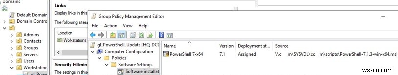 กำลังอัปเดตเวอร์ชัน PowerShell บน Windows 