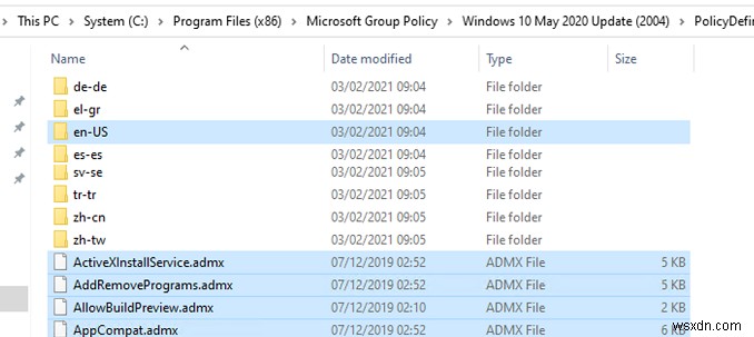 จะติดตั้งและอัปเดตเทมเพลตการดูแลนโยบายกลุ่ม (ADMX) ได้อย่างไร 