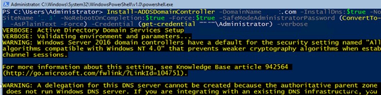 Windows Server Core:การติดตั้ง Active Directory Domain Controller 