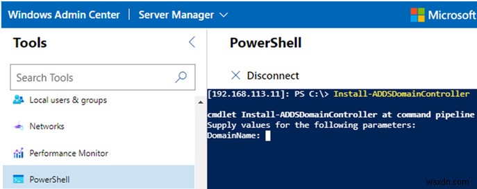 Windows Server Core:การติดตั้ง Active Directory Domain Controller 