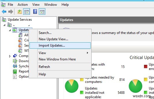 วิธีการนำเข้า (เพิ่ม) การปรับปรุงด้วยตนเองใน WSUS จาก Microsoft Update Catalog? 