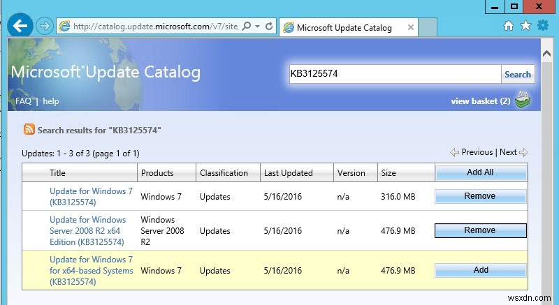 วิธีการนำเข้า (เพิ่ม) การปรับปรุงด้วยตนเองใน WSUS จาก Microsoft Update Catalog? 