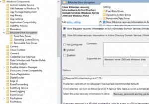 การจัดเก็บคีย์การกู้คืน BitLocker ใน Active Directory 