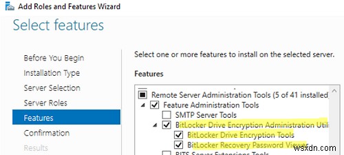 การจัดเก็บคีย์การกู้คืน BitLocker ใน Active Directory 