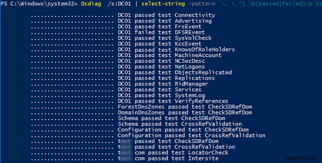 การตรวจสอบความสมบูรณ์ของตัวควบคุมโดเมน Active Directory และการจำลอง 