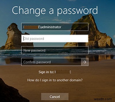 เปลี่ยนรหัสผ่านผู้ใช้ในเซสชัน RDP บน Windows 