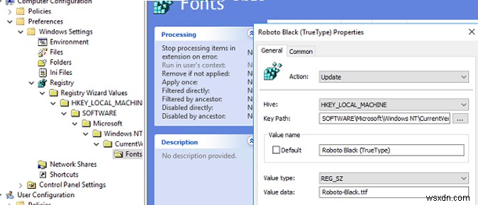 การติดตั้งฟอนต์ใน Windows โดยใช้ GPO และ PowerShell 