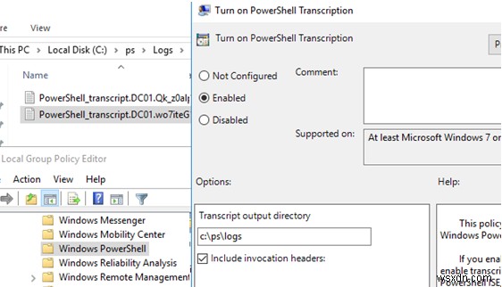 การเขียนเอาต์พุตไปยังไฟล์บันทึกใน PowerShell Script 