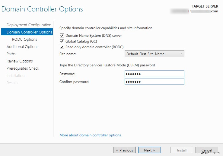 ติดตั้งและกำหนดค่าตัวควบคุมโดเมนแบบอ่านอย่างเดียว (RODC) บน Windows Server 2019/2022 