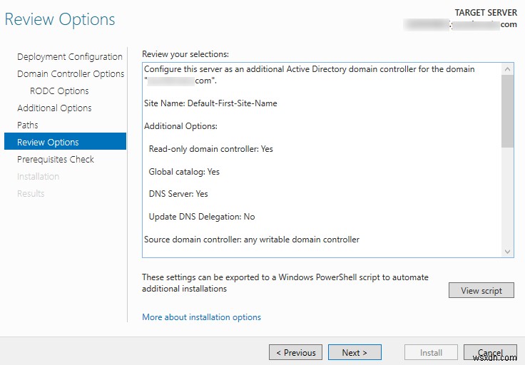 ติดตั้งและกำหนดค่าตัวควบคุมโดเมนแบบอ่านอย่างเดียว (RODC) บน Windows Server 2019/2022 