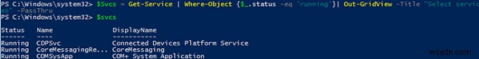 การใช้ Out-GridView เพื่อดูและเลือกข้อมูลตารางใน PowerShell 