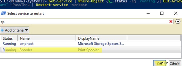 การใช้ Out-GridView เพื่อดูและเลือกข้อมูลตารางใน PowerShell 