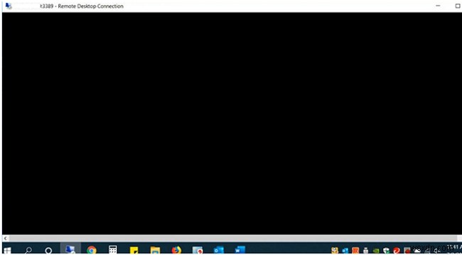 หน้าจอดำขณะใช้การเชื่อมต่อ Windows Remote Desktop (RDP) 