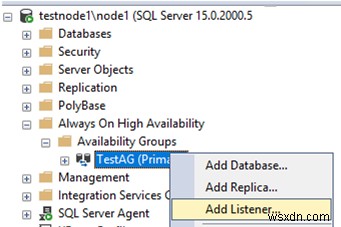 การกำหนดค่า Always-On High Availability Group บน SQL Server 