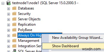 การกำหนดค่า Always-On High Availability Group บน SQL Server 