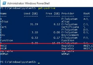 PowerShell:รับ แก้ไข สร้าง และลบคีย์รีจิสทรีหรือพารามิเตอร์ 